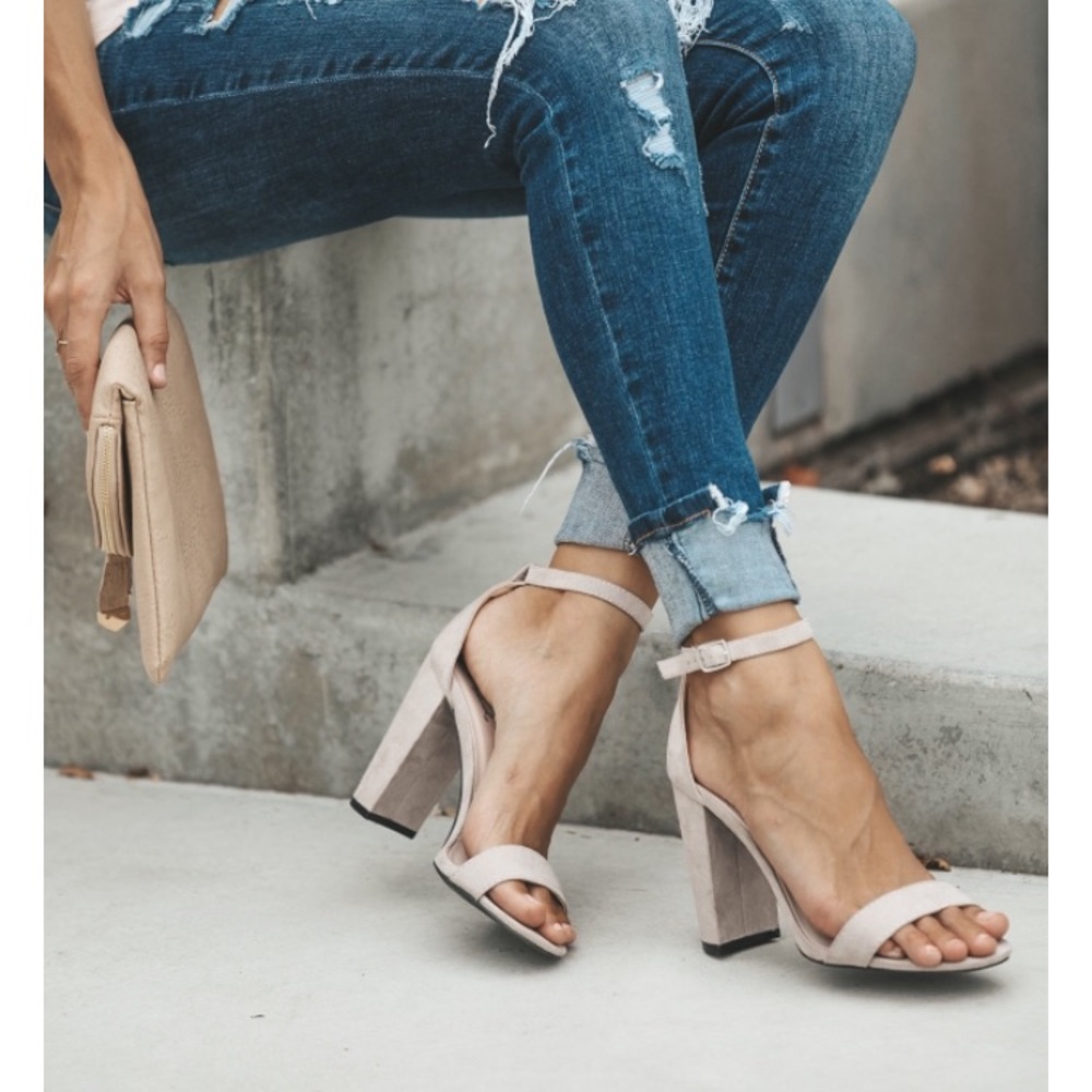 Cashmere Ankle Strap Heels